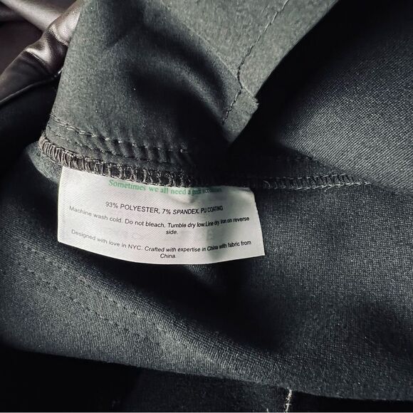 NWT M.M Lafleur The Archie Pant Vegan Leather Cropped Bootcut Brown Size 18 - Picture 7 of 9